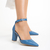 Дамски обувки  с ток сини от еко кожа Ramani, 3 - Kalapod.bg