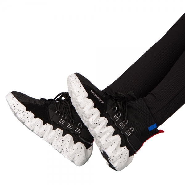 Дамски спортни обувки черни от текстилен материал  Meil, 5 - Kalapod.bg