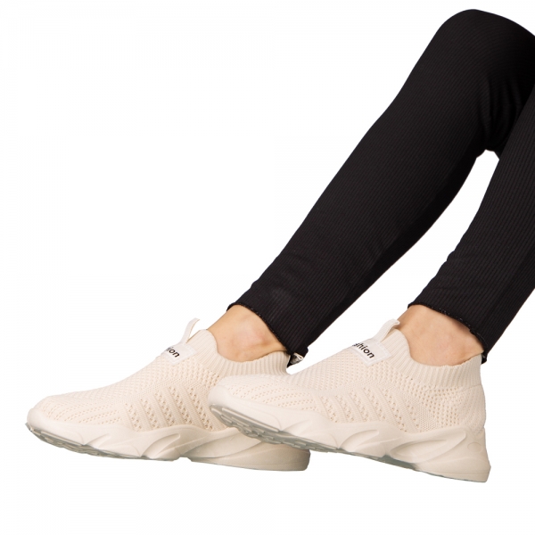 Дамски спортни обувки бежови  от текстилен материал  Flove, 5 - Kalapod.bg