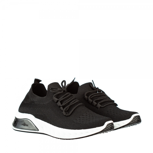 Мъжки спортни обувки  черни  от текстилен материал Amal, 2 - Kalapod.bg