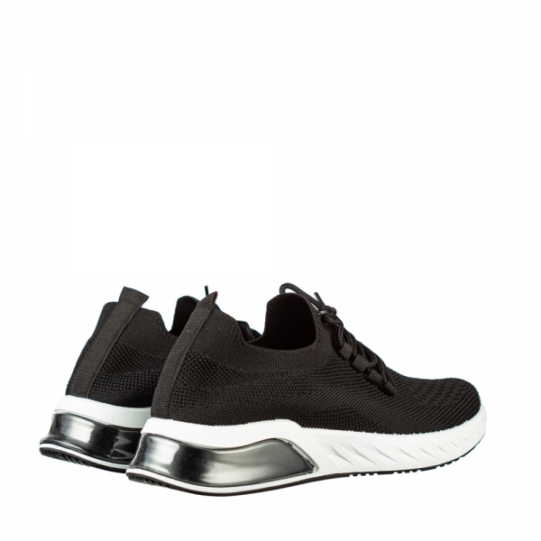 Мъжки спортни обувки  черни  от текстилен материал Amal, 4 - Kalapod.bg