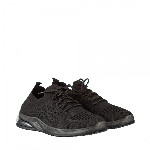 Дамски спортни обувки черни от текстилен материал  Sprin, 2 - Kalapod.bg