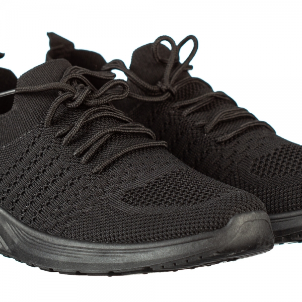 Дамски спортни обувки черни от текстилен материал  Sprin, 3 - Kalapod.bg