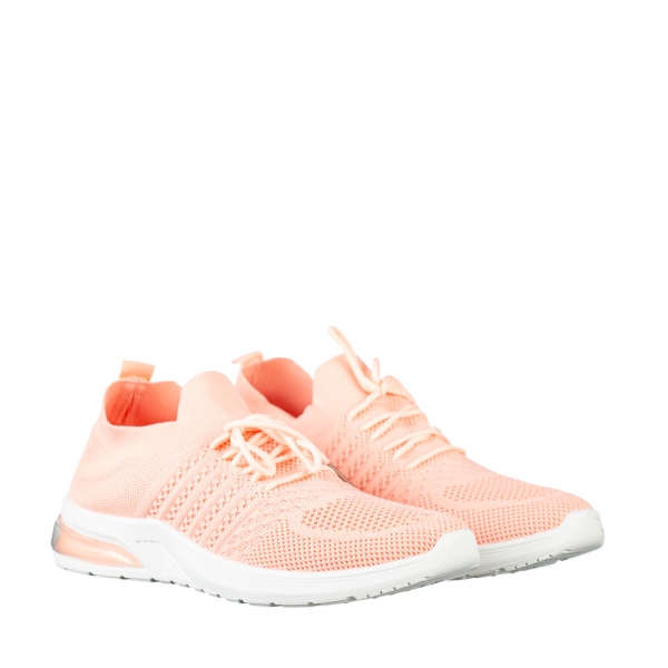 Дамски спортни обувки розови от текстилен материал  Sprin, 2 - Kalapod.bg