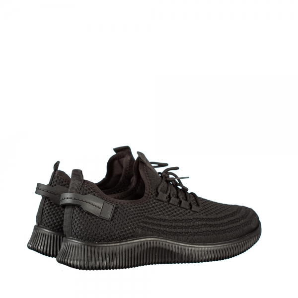 Мъжки спортни обувки черни от текстилен материал  Galmar, 4 - Kalapod.bg