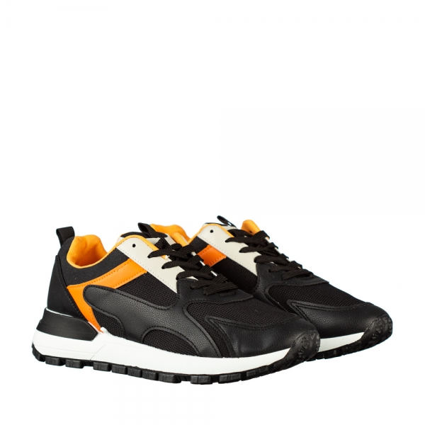 Мъжки спортни обувки черни  от еко кожа и текстилен материал  Conaky, 2 - Kalapod.bg