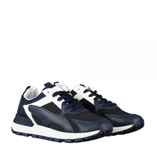 Мъжки спортни обувки сини от еко кожа и текстилен материал  Conaky, 2 - Kalapod.bg