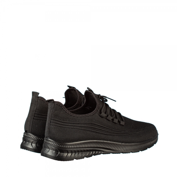 Мъжки спортни обувки черни от текстилен материал  Tomos, 4 - Kalapod.bg
