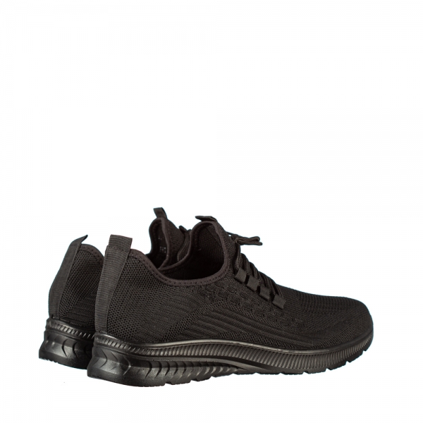 Мъжки спортни обувки черни от текстилен материал  Lugo, 4 - Kalapod.bg
