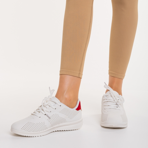 Дамски спортни обувки бели със синьо от еко кожа  Zolla, 5 - Kalapod.bg