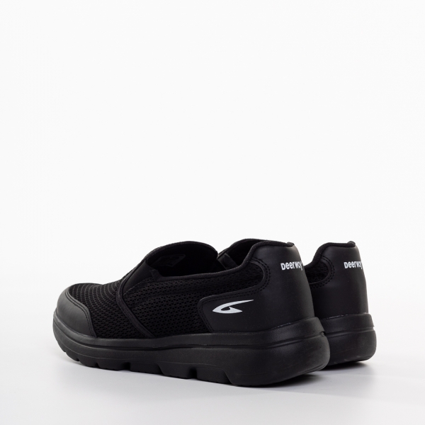 Мъжки спортни обувки  черни от текстилен материал  Kadence, 4 - Kalapod.bg