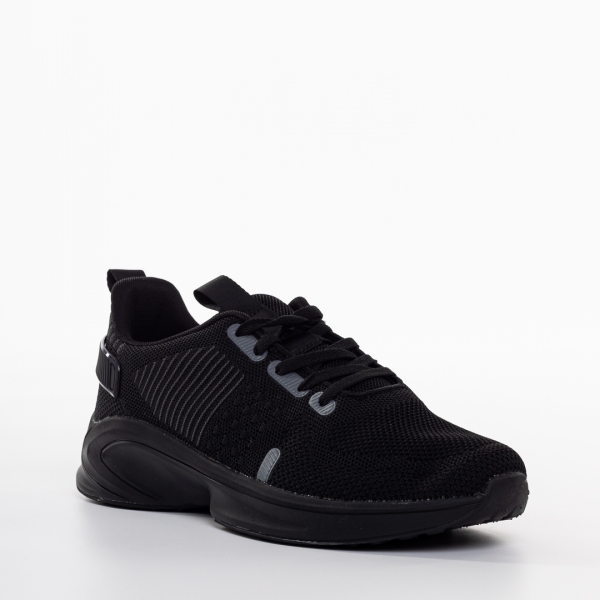 Мъжки спортни обувки черни със сиво от текстилен материал Tomin - Kalapod.bg
