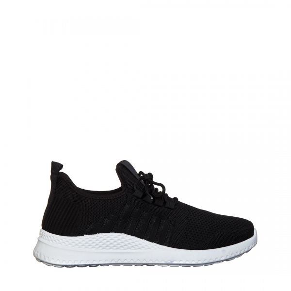 Мъжки спортни обувки черни с бялоот текстилен материал Speer, 2 - Kalapod.bg