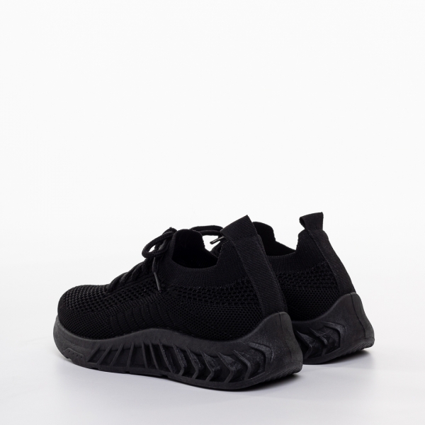 Детски спортни обувки черни от текстилен материал Peyton, 4 - Kalapod.bg