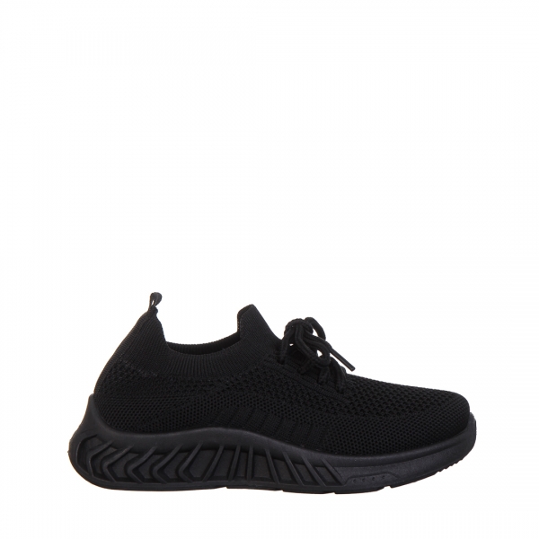 Детски спортни обувки черни от текстилен материал Peyton, 2 - Kalapod.bg