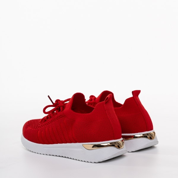 Детски спортни обувки червени от текстилен материал Brielle, 4 - Kalapod.bg