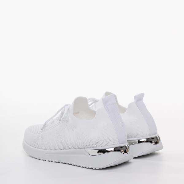 Детски спортни обувки бели от текстилен материал Brielle, 4 - Kalapod.bg
