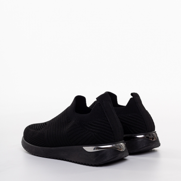 Детски спортни обувки черни  от текстилен материал Avery, 4 - Kalapod.bg