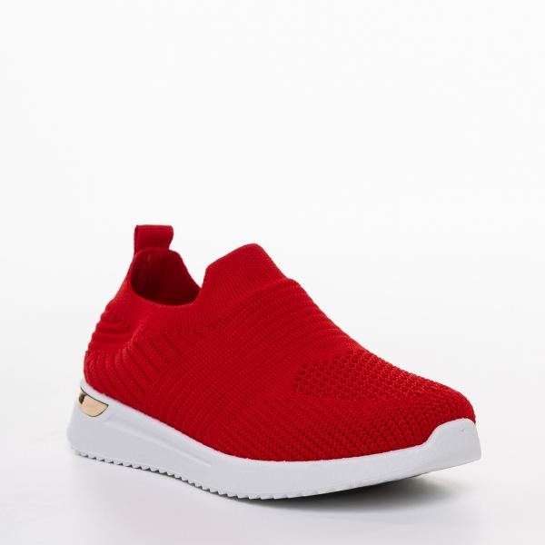 Детски спортни обувки червени  от текстилен материал Avery - Kalapod.bg