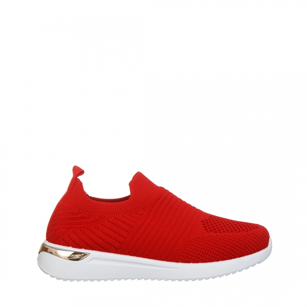 Детски спортни обувки червени  от текстилен материал Avery, 2 - Kalapod.bg