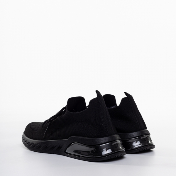Дамски спортни обувки черни  от текстилен материал Kyla, 3 - Kalapod.bg