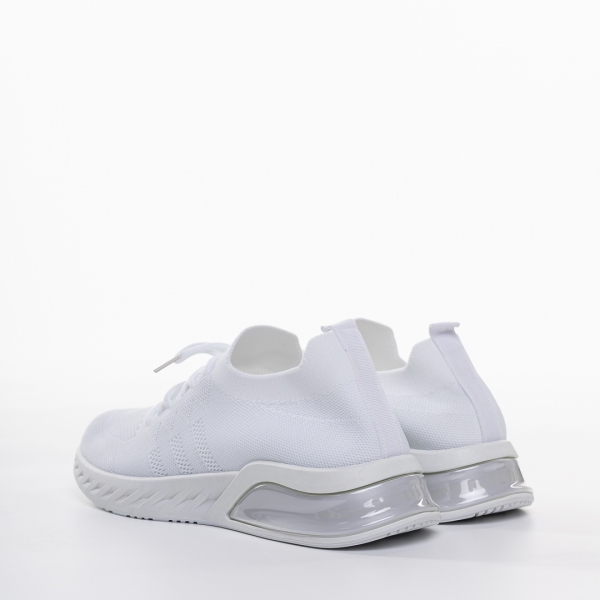 Дамски спортни обувки бели от текстилен материал Kyla, 3 - Kalapod.bg
