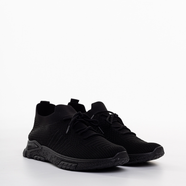 Мъжки спортни обувки черни от текстилен материал Iaroll, 3 - Kalapod.bg