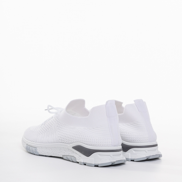 Мъжки спортни обувки бели от текстилен материал Iaroll, 4 - Kalapod.bg