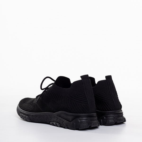 Мъжки спортни обувки черни от текстилен материал Todozi, 4 - Kalapod.bg
