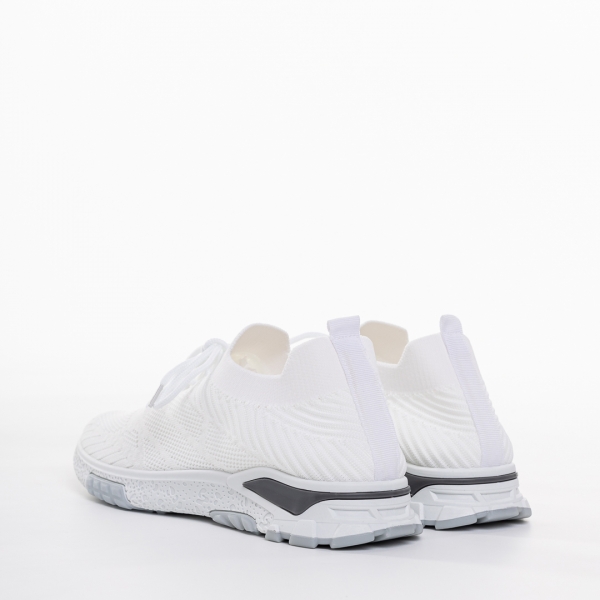 Мъжки спортни обувки бели от текстилен материал Todozi, 4 - Kalapod.bg