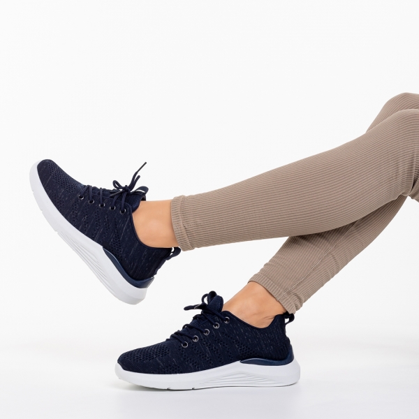 Дамски спортни обувки  сини  от текстилен материал  Thiago, 6 - Kalapod.bg