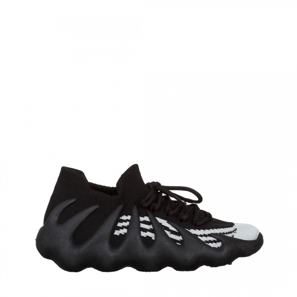 Дамски спортни обувки  черни  от текстилен материал  Nelly, 2 - Kalapod.bg