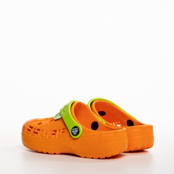 Детски чехли оранжеви от синтетичен материал  Harvey, 3 - Kalapod.bg