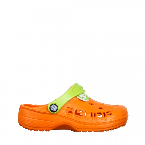 Детски чехли оранжеви от синтетичен материал  Harvey, 2 - Kalapod.bg