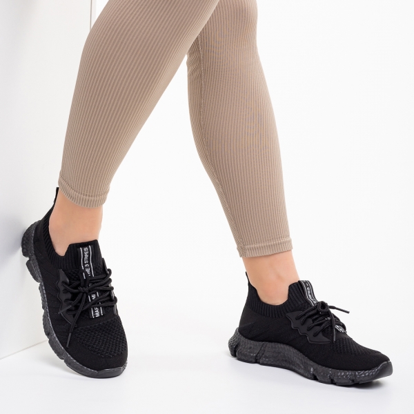 Дамски спортни обувки черни от текстилен материал  Daissy, 3 - Kalapod.bg