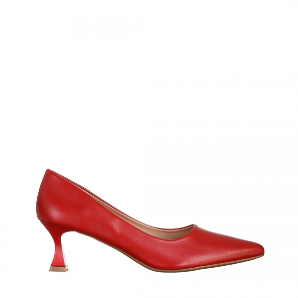 Дамски обувки  червени от еко кожа  Esther, 2 - Kalapod.bg