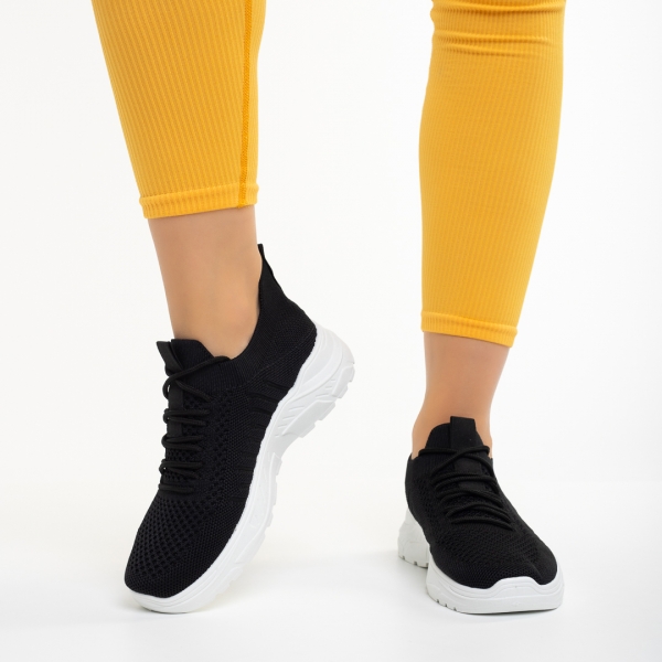 Дамски спортни обувки  черни  от текстилен материал  Dacota, 5 - Kalapod.bg