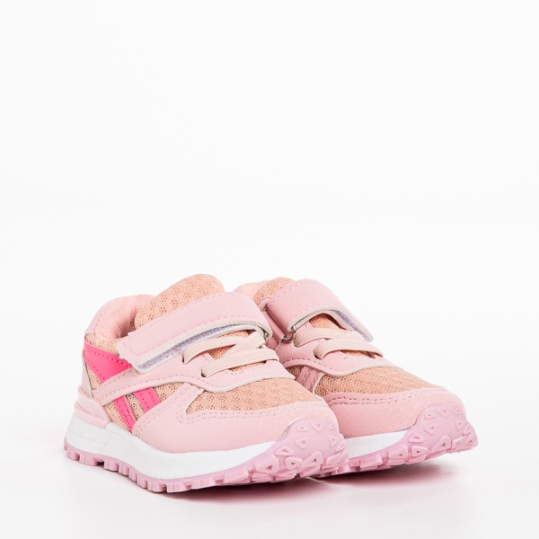 Детски спортни обувки  розови  от текстилен материал  Venetta, 3 - Kalapod.bg