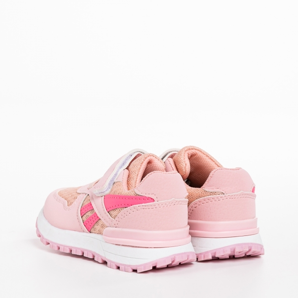 Детски спортни обувки  розови  от текстилен материал  Venetta, 4 - Kalapod.bg
