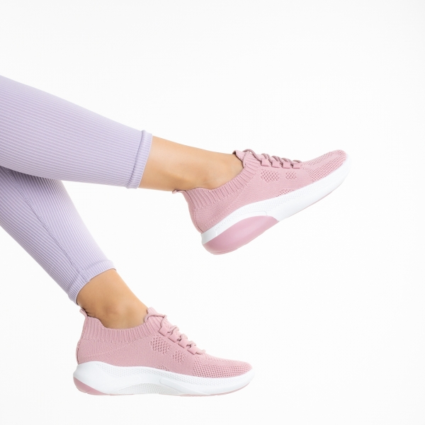 Дамски спортни обувки  розови  от текстилен материал  Latifa, 6 - Kalapod.bg