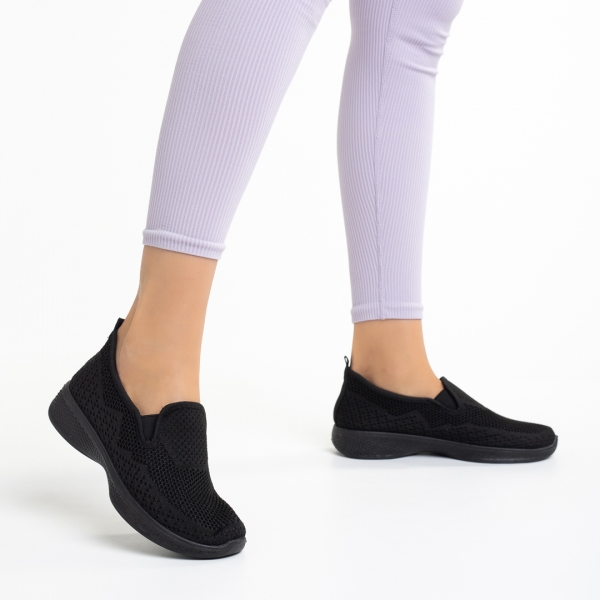 Дамски спортни обувки  черни  от текстилен материал  Leanne, 4 - Kalapod.bg