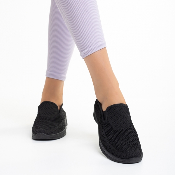 Дамски спортни обувки  черни  от текстилен материал  Leanne, 3 - Kalapod.bg