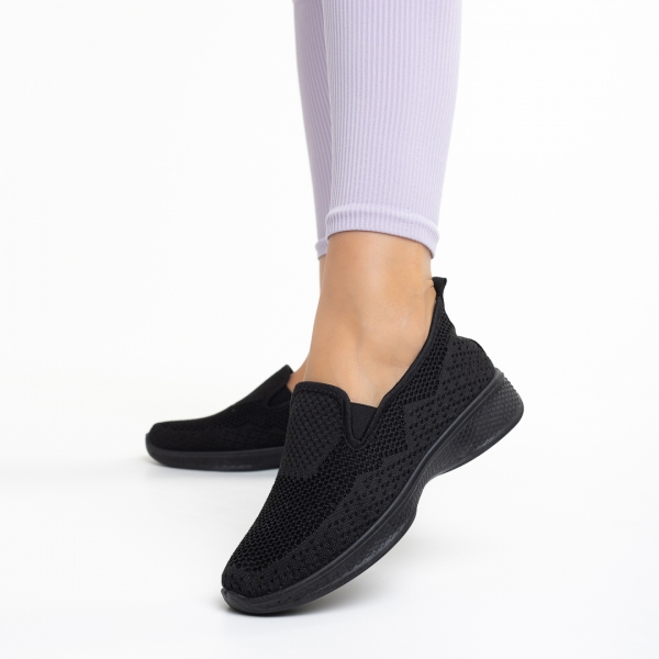 Дамски спортни обувки  черни  от текстилен материал  Leanne, 5 - Kalapod.bg