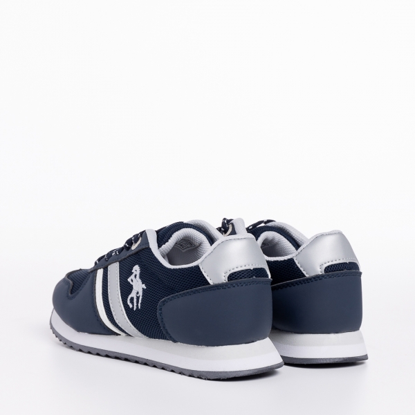 Детски спортни обувки  сини  от текстилен материал  Lear, 4 - Kalapod.bg