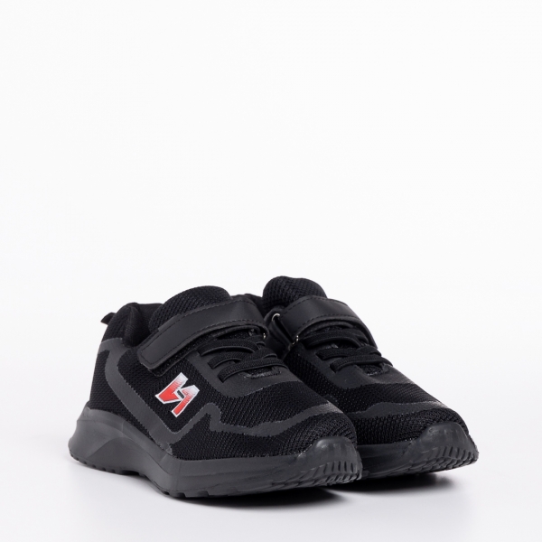Детски спортни обувки  черни  от текстилен материал  Vanilla, 2 - Kalapod.bg