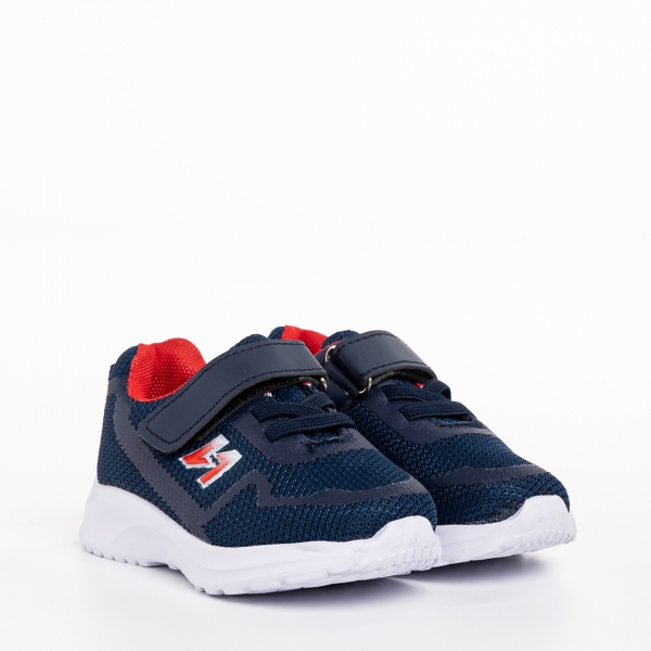 Детски спортни обувки  сини с червено  от текстилен материал  Vanilla, 3 - Kalapod.bg