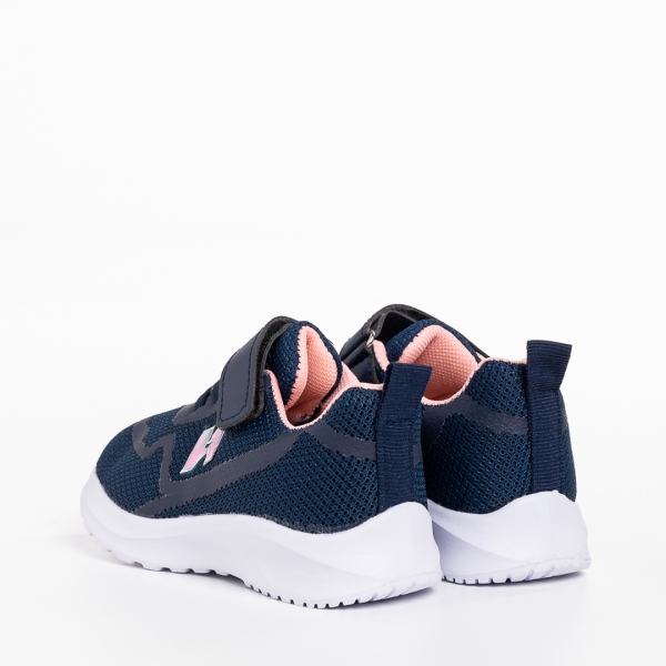 Детски спортни обувки  сини с розово  от текстилен материал  Vanilla, 4 - Kalapod.bg