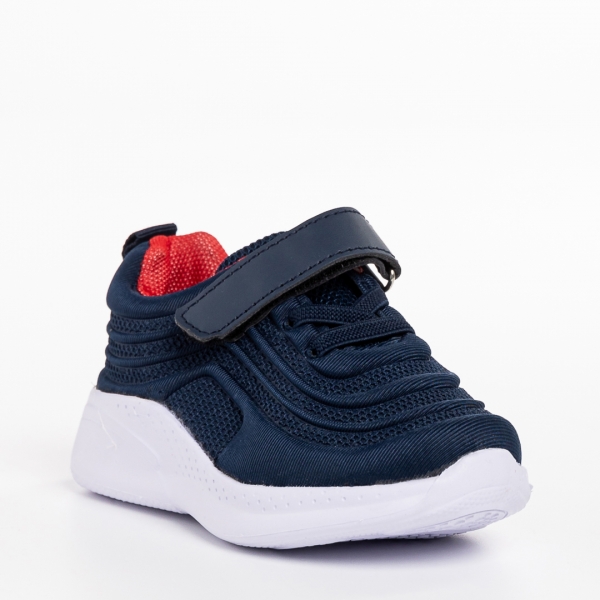 Детски спортни обувки  сини с червено  от текстилен материал  Vear - Kalapod.bg