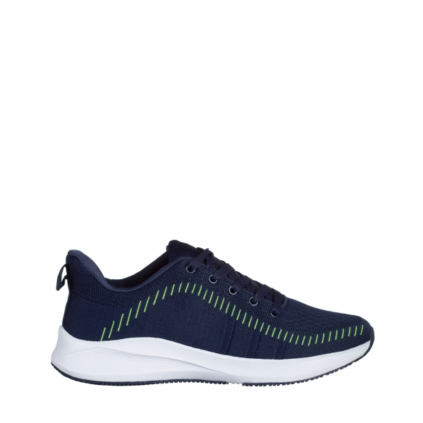 Мъжки спортни обувки  сини от текстилен материал  Cortez, 2 - Kalapod.bg