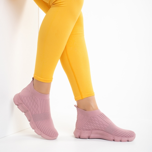 Дамски спортни обувки розови  от текстилен материал  Raina - Kalapod.bg